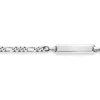Plaketten-Armband Silber 925 Figaro, 3mm, 14cm