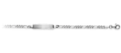 Plaketten-Armband Silber 925 Figaro, 3.6mm, 19cm