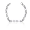 Plaketten-Armband Silber 925 Panzer, 7.2mm, 21cm