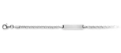 Plaketten-Armband Silber 925 Falkenauge, 2.6mm, 14cm
