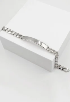 Plaketten-Armband Silber 925 Panzer, 7.2mm, 21cm