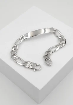 Plaketten-Armband Silber 925 Figaro, 8mm, 21cm