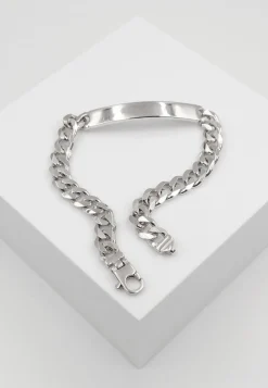 Plaketten-Armband Silber 925 Panzer, 7.2mm, 19cm