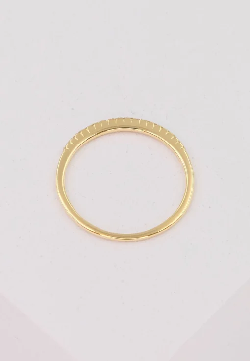 Ring Gelbgold 750 Brillanten 0.10ct. Rivère 4-Grifffassung (56)