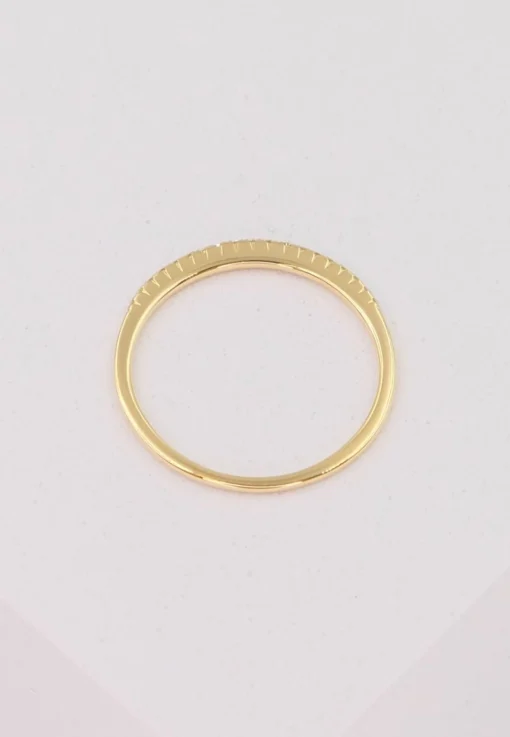 Ring Gelbgold 750 Brillanten 0.10ct. Rivère 4-Grifffassung (54)