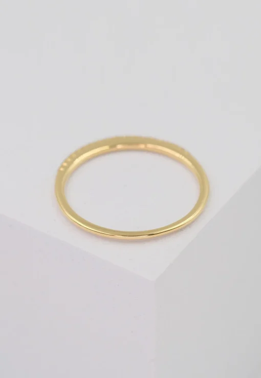 Ring Gelbgold 750 Brillanten 0.10ct. Rivère 4-Grifffassung (56)
