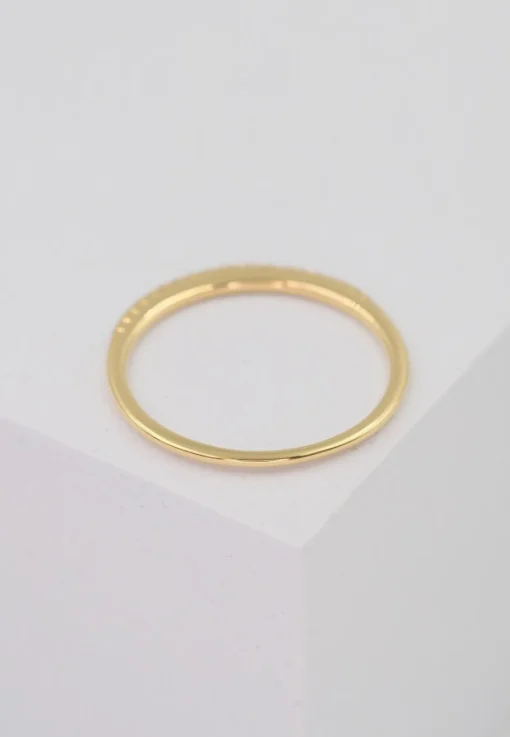 Ring Gelbgold 750 Brillanten 0.10ct. Rivère 4-Grifffassung (54)