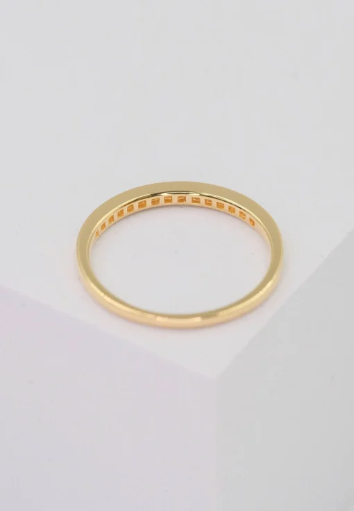 Ring Gelbgold 750 Brillanten 0.10ct. Rivière Kanalfassung (56)