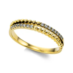 Ring 750/18K Gelbgold Diamant 0.12ct.