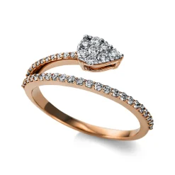 Ring 750/18K Rotgold Diamant 0.4ct.