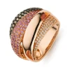 Ring 750/18K Rotgold Diamant 0.86ct. Safir 0.98ct.