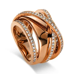 Ring 750/18K Rotgold Diamant 0.91ct.