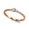 Ring 750/18K Rotgold Diamant 0.21ct.