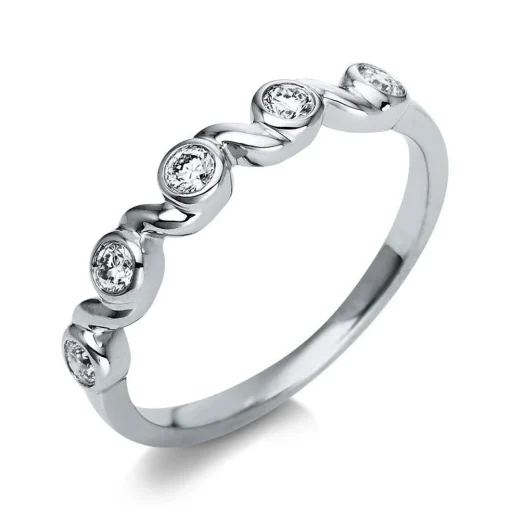 Ring 750/18K Weissgold Diamant 0.2ct.