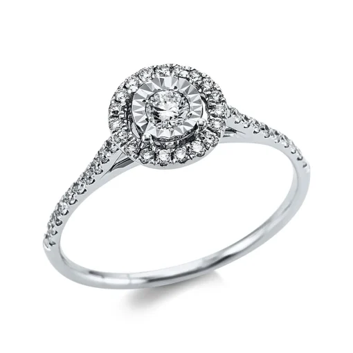 Ring 750/18K Weissgold Diamant 0.3ct.
