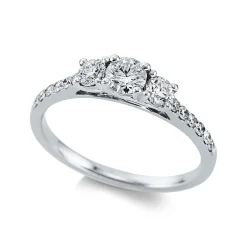 Ring 750/18K Weissgold Diamant 0.72ct.
