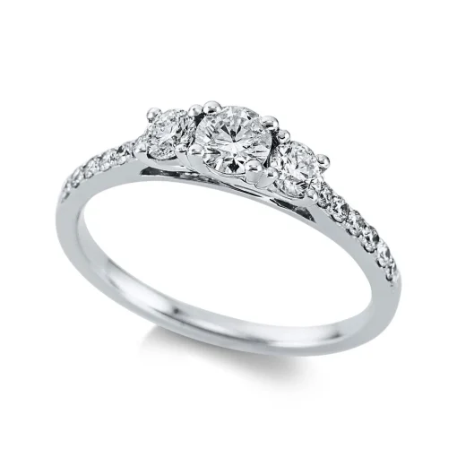 Ring 750/18K Weissgold Diamant 0.72ct.