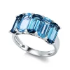 Ring 750/18K Weissgold Topas 5.8ct.