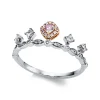 Ring 750/18K Weissgold/Rotgold Diamant 0.35ct.