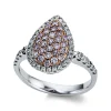 Ring 750/18K Weissgold/Rotgold Diamant 0.87ct.