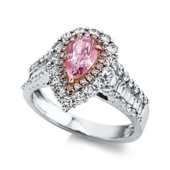 Ring 750/18K Weissgold/Rotgold Diamant 2.28ct.