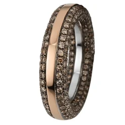 Ring 750/18K Weissgold/Rotgold Diamant 2.52ct.