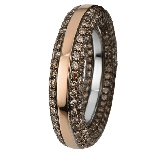 Ring 750/18K Weissgold/Rotgold Diamant 2.52ct.