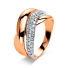 Ring 750/18K Weissgold/Rotgold Diamant 0.56ct.