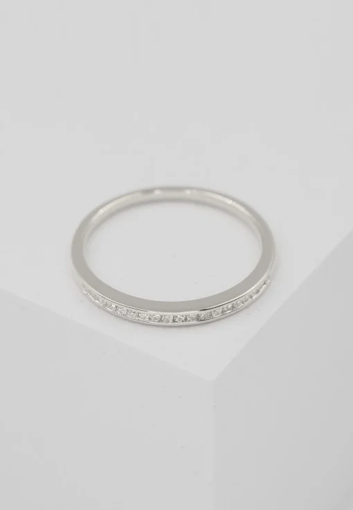 Ring Weissgold 750 Brillanten 0.10ct. Rivère Kanalfassung (52)