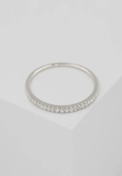 Ring Weissgold 750 Brillanten 0.10ct. Rivère 4-Grifffassung (54)