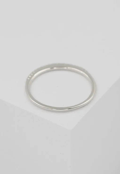 Ring Weissgold 750 Brillanten 0.10ct. Rivère 4-Grifffassung (54)