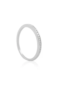 Ring Weissgold 750 Brillanten 0.10ct. Rivère Kanalfassung (52)