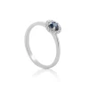 Ring Weissgold 750 Diamant 0.096ct. Saphir 0.26ct.