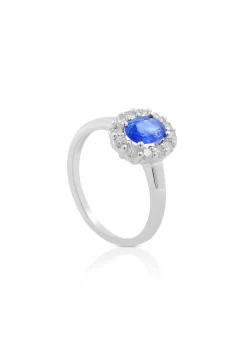Ring Weissgold 750 Diamant 0.40ct. Saphir 0.88ct.