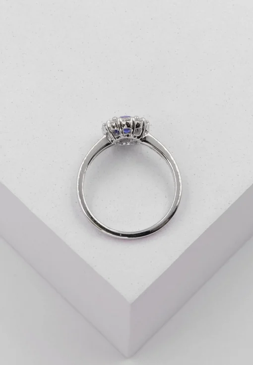 Ring Weissgold 750 Diamant 0.40ct. Saphir 0.88ct.
