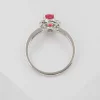 Ring Weissgold 750 Rubin 0.92ct.Brillanten 0.39ct. (56)