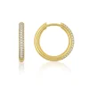 Scharnier-Creolen Diamant 0.334ct.  Gelbgold 750, 17mm