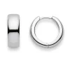 Scharnier-Creolen Silber 925, 15mm