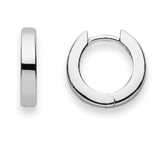 Scharnier-Creolen Silber 925, 15mm