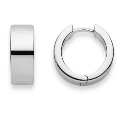 Scharnier-Creolen Silber 925, 12mm