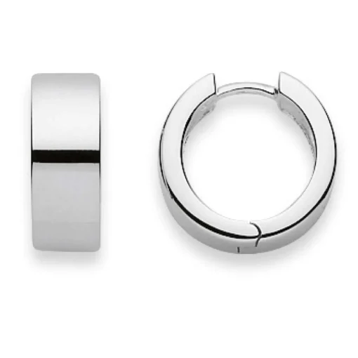 Scharnier-Creolen Silber 925, 12mm