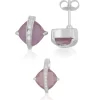 Schmuckset Silber 925 Zirkonia, 11mm