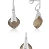 Schmuckset Silber 925 Zirkonia, 28x11mm
