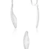 Schmuckset Silber 925 Zirkonia, 24x7mm