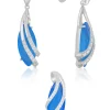 Schmuckset Silber 925 Zirkonia, 34x14mm