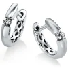 Solitaire Ohrstecker  Platin 95K, Diamant 0.1ct.