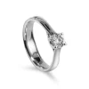 Solitaire Ring Diamant 0.50ct. Weissgold 750