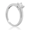Solitaire Ring Diamant 0.47ct. Princess Weissgold 750