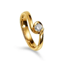 Solitaire Ring Diamant 0.50ct. Gelbgold 750