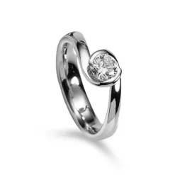 Solitaire Ring Diamant 0.25ct. Weissgold 750